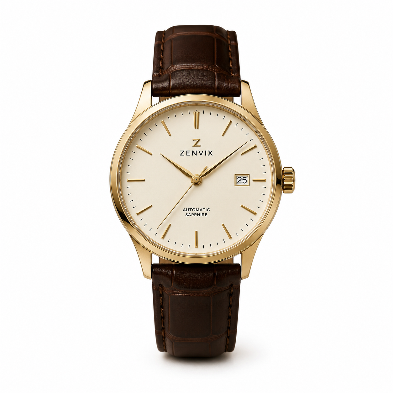 Kronvell Prestige Watch – Gold Brown